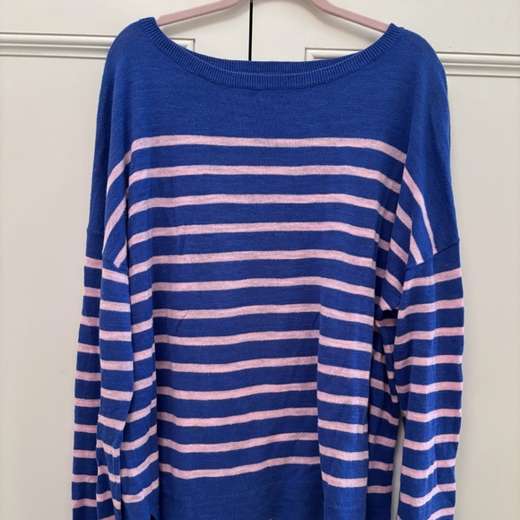 Tucker + Tate Blue and Pink Striped Knit  Sweater Size XL - Picture 1 of 1